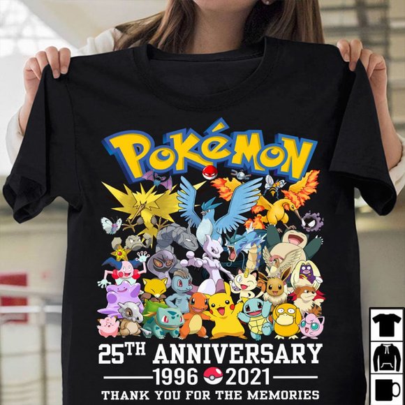 Tops - P oke mon 25th Anniversary 1996 - 2021 T-Shirt